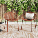 Stackable Patio Dining Chairs Set of 2