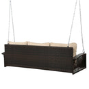3 Person Large Patio Swing Bench With Cushions For Backyard by HouseOfZazla