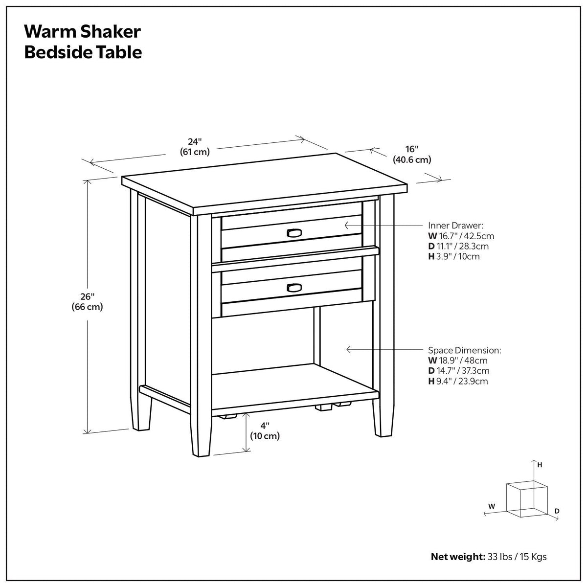 Warm Shaker - Handcrafted Bedside Table, photo 22 of 32