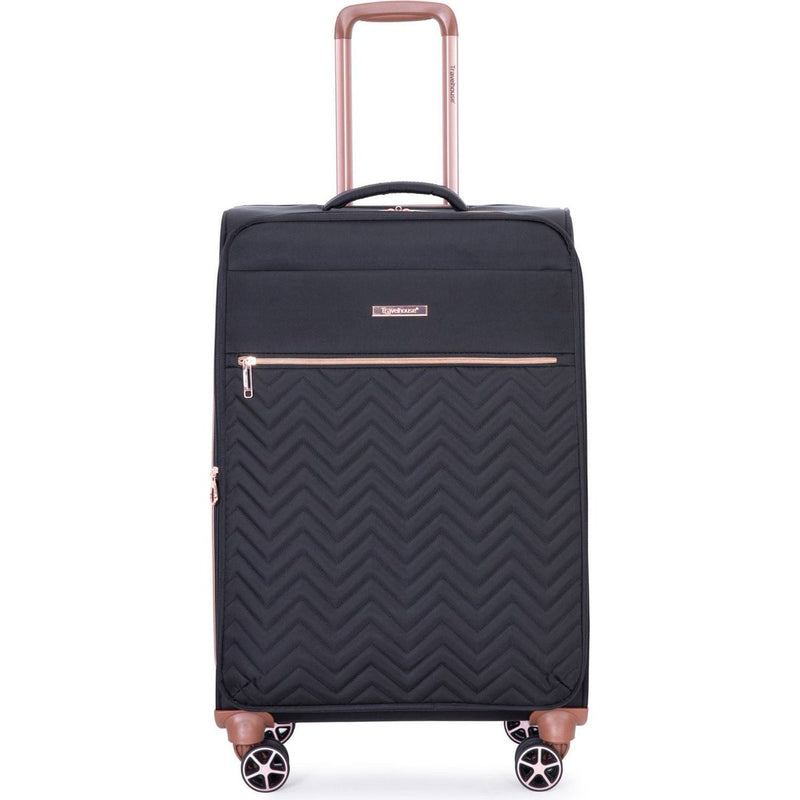 4-Piece Set (16/20/24/28), Softshell Suitcase Spinner Wheels Terylene Luggage Sets Carry On Suitcase Luggage Lightweight Durable Suitcase Black