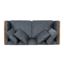 Retro Modern Loveseat With Button Tufted Upholstery by HouseOfZazla