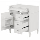 Bathroom Vanity With 2 Drawers And Tip-Out Drawer, Storage Cabinet by HouseOfZazla
