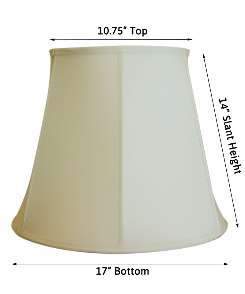 17"W x 14"H Eggshell Empire Shantung Shade