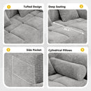 Sectional Free Combined Sofa With 2 Side Pockets by Unique Piece Furniture