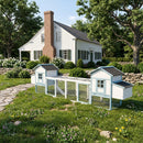 Large Wooden Chicken Coop with Double Nesting Boxes