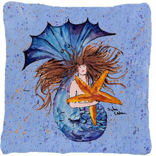 Mermaid Decorative   Canvas Fabric Pillow