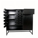 Buffet Cabinet with Storage and Woven Doors