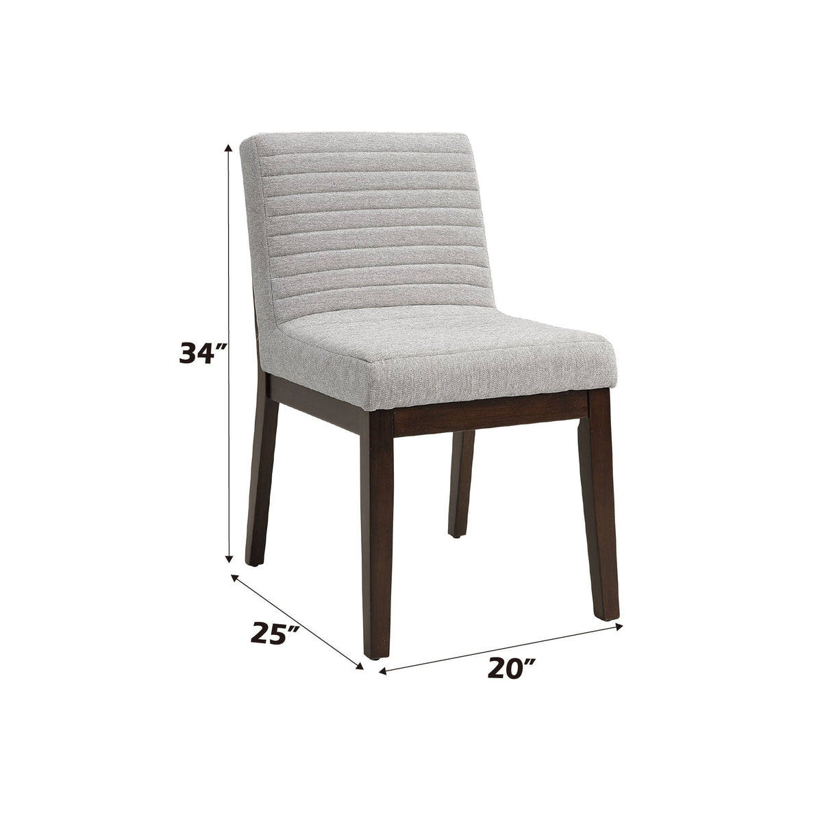 Edwyn - Linen Side Chair (Set of 2) - Gray, photo 4 of 7
