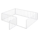 Metal Floor Bed Frame With Fence And Door by Unique Piece Furniture