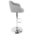 Daniella - Contemporary Adjustable Barstool With Swivel - Light Gray by HouseOfZazla