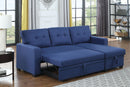 Upholstered Pull Out Sectional Sofa With Chaise by HouseOfZazla