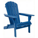 Outdoor Folding Adirondack Chair With Pre-Assembled BackRest & SeatBoard Patio - Navy Blue by HouseOfZazla