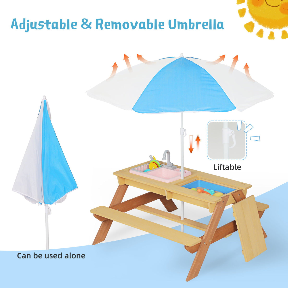 Kids Picnic Table With Sand and Water Table Conversion, photo 17 of 31