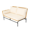 Walker Edison | Wicker 3 Pieces Outdoor Sectional Chat Set