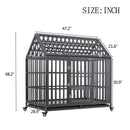 Heavy Duty Dog Crate Lockable Wheels