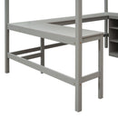Loft Bed With Shelves With Desk by HouseOfZazla