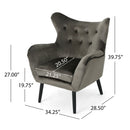 Alyssa Mid Century Upholstered Arm Chair With Wingback Design by HouseOfZazla