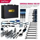 Combined Maintenance Tool Suitcase 247 Pieces Of Basic Home Maintenance Tool Set General Machinery Tool Set - Blue by HouseOfZazla