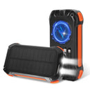 Portable Solar Charger 49800mAh Power Bank External Battery Pack 22.5W PD Fast Charging Built in 4 CablesÊ15W Wireless Charging LED Flashlight for Cam