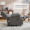 Manual Recliner Chair With Heavy Duty Motion Mechanism, 8 Vibrating Nodes And 3 Massage Modes For Living Room by HouseOfZazla