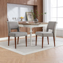 Accent Chairs Set of 2, Velvet Chairs with Solid Woood, Upholstered Dining Chairs for Living Room, Kitchen, Bedroom, Beauty Room,Dining room- Grey