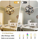 4-Light Dining Room Farmhouse Chandelier Light Fixtures