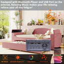 Upholstered Daybed With Storage Armrests, Trundle And Latest Integrated tooth Audio System by HouseOfZazla