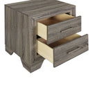 Funston - 4 Piece Queen Bedroom Set With Upholstered Headboard - Oak by HouseOfZazla