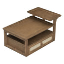 Coffee Table With 1 Storage Shelf, 2 Tabletops And 1 Rattan Drawer by HouseOfZazla