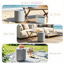 Portable Storage Box, Pool Ice Cooler, Cooler Side Table, Modern Balcony Table by HouseOfZazla