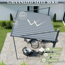Outdoor Gazebo 10' x 10' with Hard Top Metal Roof