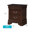 Louis Phillipe - Storage Nightstand - Cappuccino by Unique Piece Furniture