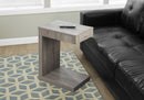 Accent Table, C-Shaped Contemporary & Modern - Taupe by HouseOfZazla