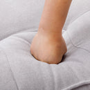 59.4" Loveseat Sofa with Pull-Out Bed Modern Upholstered Couch with Side Pocket for Living Room Office, Grey