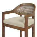 Americana - Mid-Century Modern Cane Back Counter Stool by HouseOfZazla