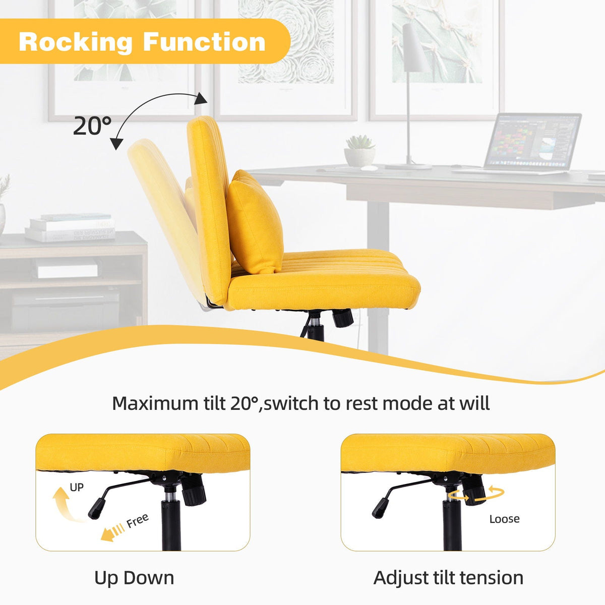Criss Cross Office Chair With Adjustable Height, Ergonomic Design, photo 17 of 35