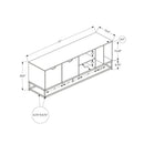 TV Stand, Storage Cabinet With Open And Closed Shelves, Console For Living Room - Black