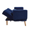 72.8''Futon Sofa Bed, Sleeper Sofa, Small Couch with Adjustable Armrests, Adjustable Recliner Sleeper Sofa Bed for Living Room, Bedroom, Apartment, Navy Blue