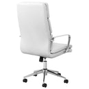 Molly - Upholstered Adjustable High Back Office Chair With Base - White by HouseOfZazla