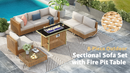 K&K 8-Piece Patio Furniture Set with Fire Pit Table by HouseOfZazla