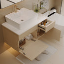 Floating Single Small Bathroom Vanity with Sink