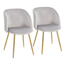 Fran - Pleated Waves Contemporary Chair (Set of 2) by HouseOfZazla