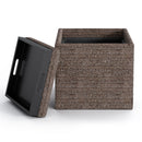 Rockwood - Upholstered Cube Storage Ottoman With Tray by Unique Piece Furniture