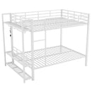 Bunk Bed With Storage Shelves, Clothes Hooks, LED Light by HouseOfZazla