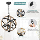 4-Light Dining Room Farmhouse Chandelier Light Fixtures