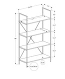Bookshelf, Bookcase, 4 Tier, Office, Bedroom, Contemporary, Modern