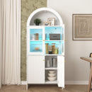 Modern Tech Inspired Dome Cabinet With LED Lighting by Unique Piece Furniture