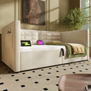 Upholstered Hydraulic Storage Daybed With USB & Type C Charging by HouseOfZazla