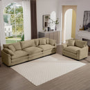 Elegant Oversized Sectional Sofa Set With Deep Seats And Flexible Layout by HouseOfZazla
