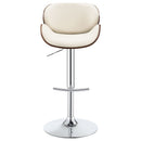 Adjustable Bar Stool With Upholstery - Ivory
